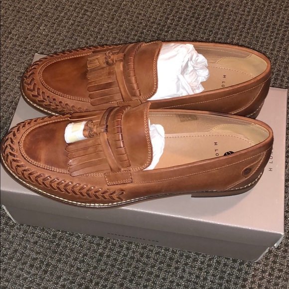 H London Alloa Leather Loafers in Congac - Picture 2 of 3